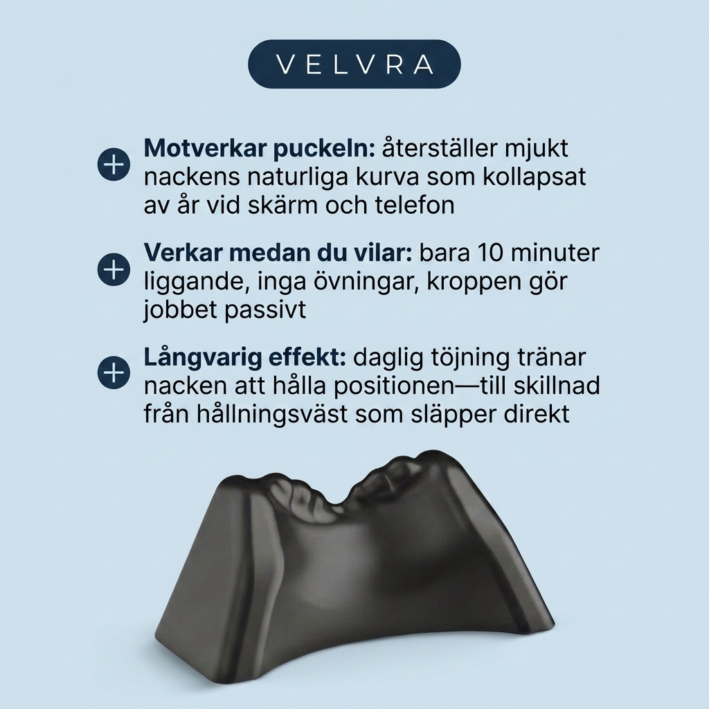 Velvra Nackbåge – fördelar