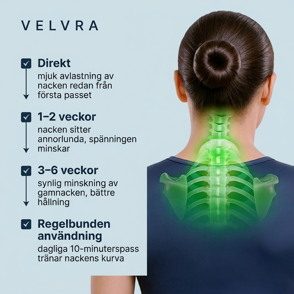 Velvra Nackbåge – vecka för vecka